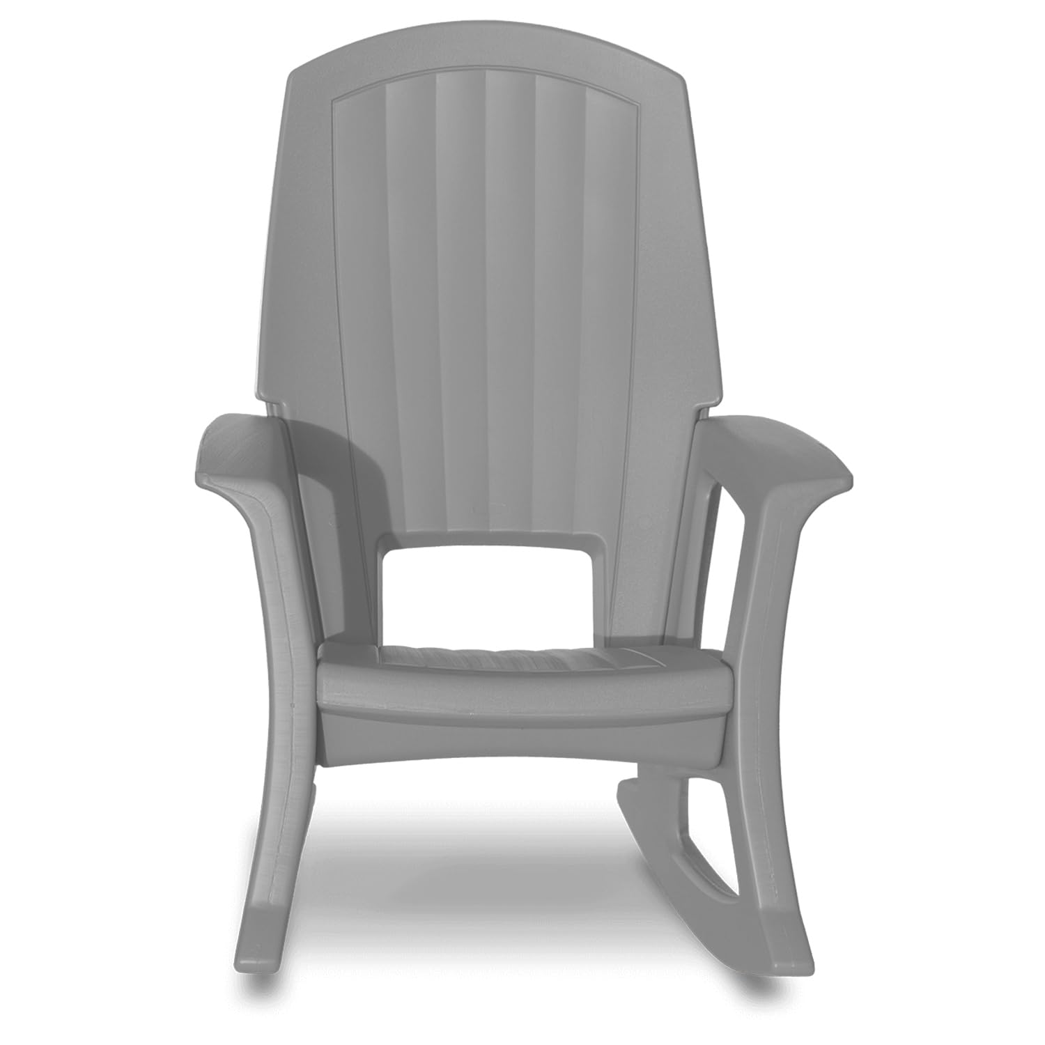 Semco Plastics Rockaway Heavy Duty All Weather Outdoor Rocking Chair with Easy Assembly and Low Maintenance for Porch, Deck, and Patio, White