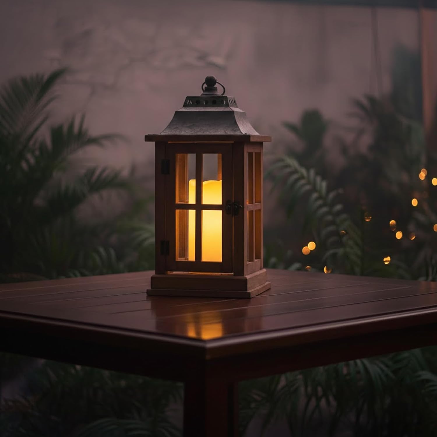 Bdor Lantern Decorative (Set of 2) - 15in IP65 Waterproof Vintage Style Candle Lantern, Decorative Lanterns for Home Decor, Indoor Outdoor, Front Porch, Garden, Farmhouse Weddings Style (No Candles)