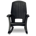 Semco Plastics Rockaway Heavy Duty All Weather Outdoor Rocking Chair with Easy Assembly and Low Maintenance for Porch, Deck, and Patio, White
