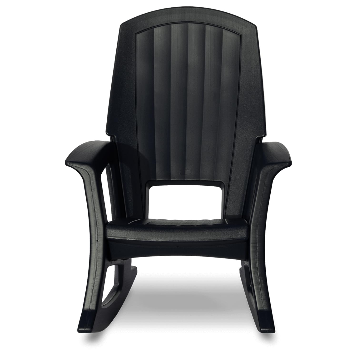 Semco Plastics Rockaway Heavy Duty Polyethylene All Weather Outdoor Rocking Chair with Backrest and Armrests for Porch, Deck and Patio, Taupe