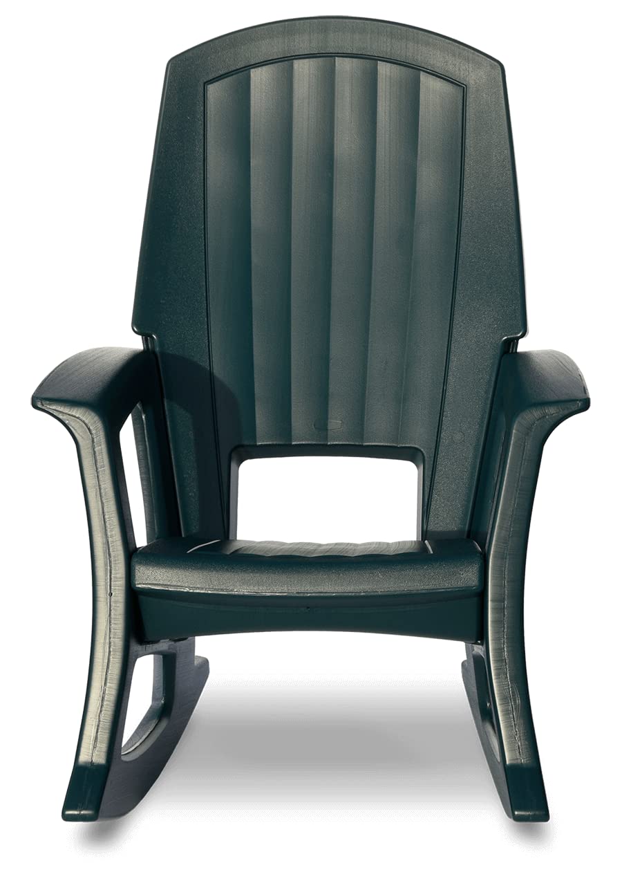 Semco Plastics Rockaway Heavy Duty All Weather Outdoor Rocking Chair with Easy Assembly and Low Maintenance for Porch, Deck, and Patio, White