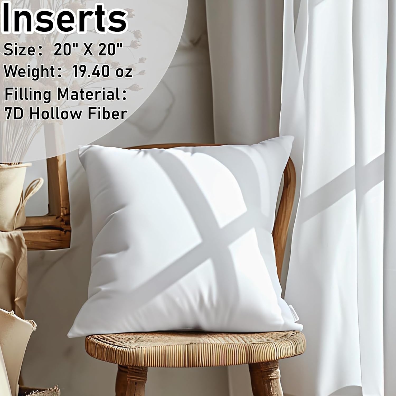 Beige 2 Pack 18×18 Inch Striped Corduroy Boho Throw Pillows with Inserts for Sofa Couch Bed Decor