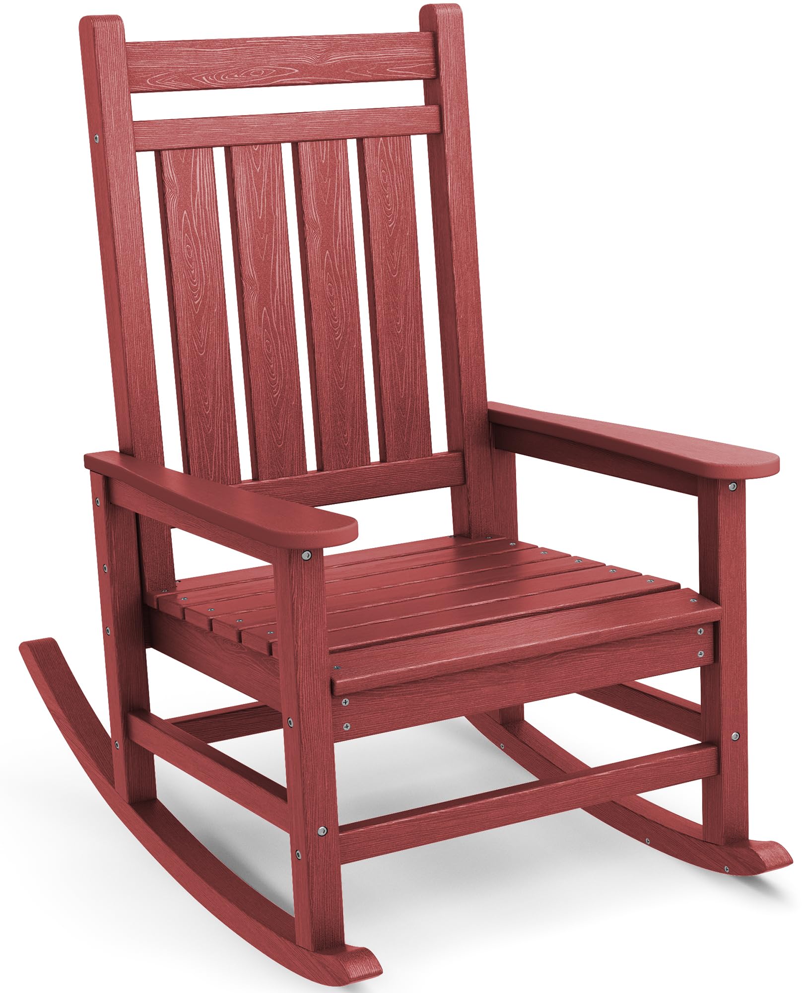 SERWALL Oversized Outdoor Rocking Chair Set of 2, HDPE Rocker for Adults, Patio Rocking Chairs for Porch, Blue