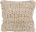 Northlight 16" Khaki Jumbo Knit Square Throw Pillow with Velvet Back