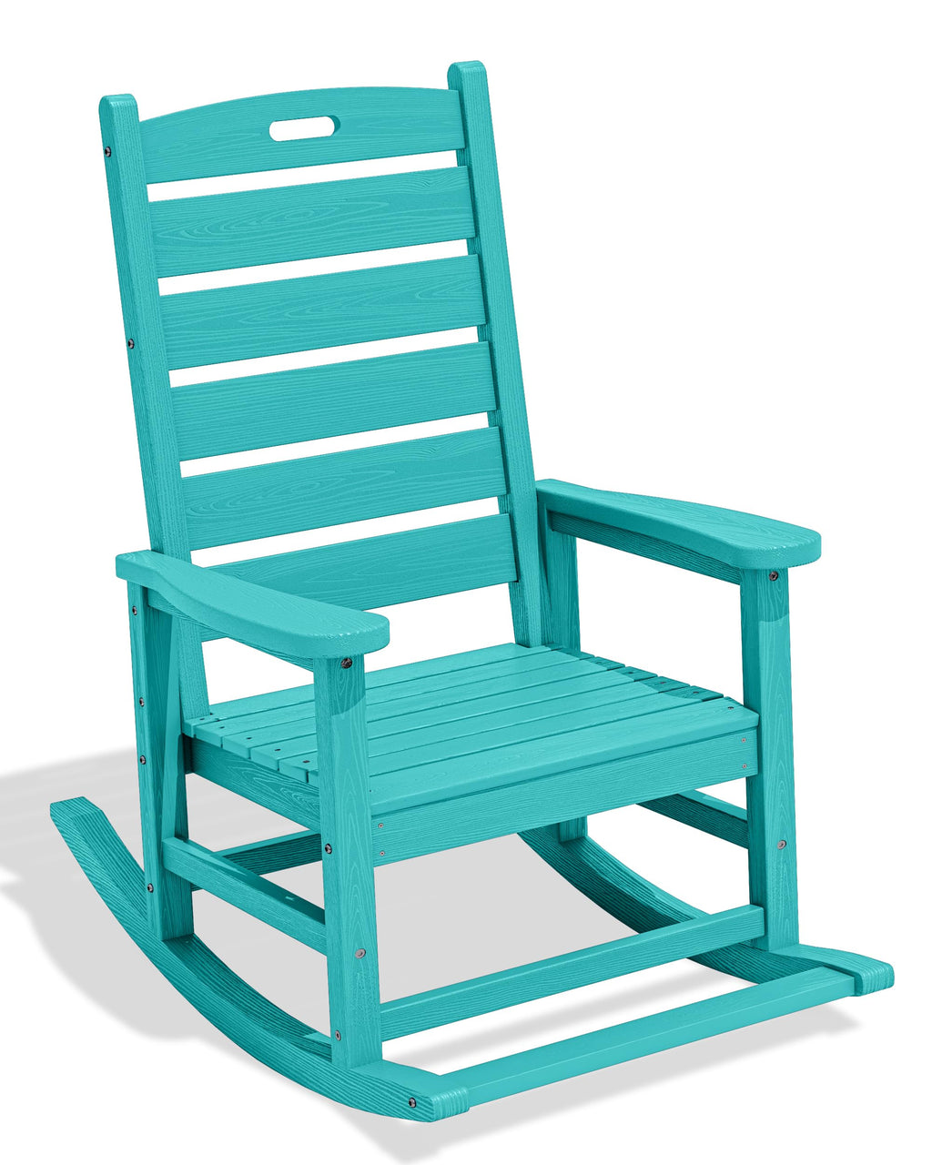 SERWALL Outdoor Rocking Chair Set of 2, Oversized Rocking Chair with Footboard for Adults, HDPE All Weather Resistant Rocking Chairs for Patio, 350lbs Weight Capacity, Gray