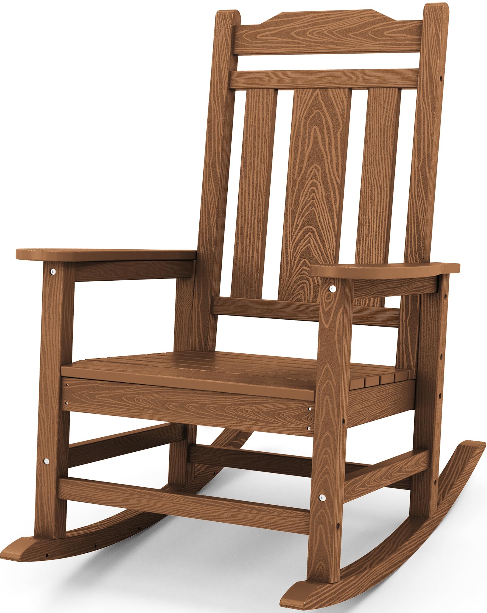 SERWALL Black Outdoor Rocking Chair Set of 2, All Weather Patio Rocking Chair, HDPE Poly Rocking Chair for Adults, Heavy Duty Front Porch Rocker